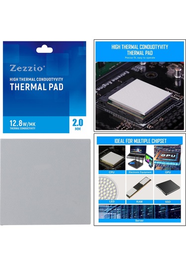 Suntek Gpu Cpu 2.0 Mm Için Silikon Termal Ped 120x120mm Isı