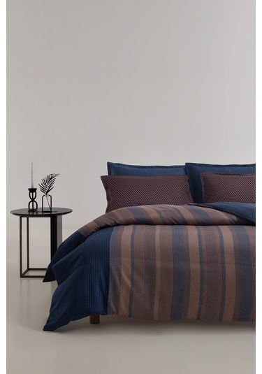 Kelt Saten Çift Kişilik Nevresim Takımı - Lacivert Lacivert