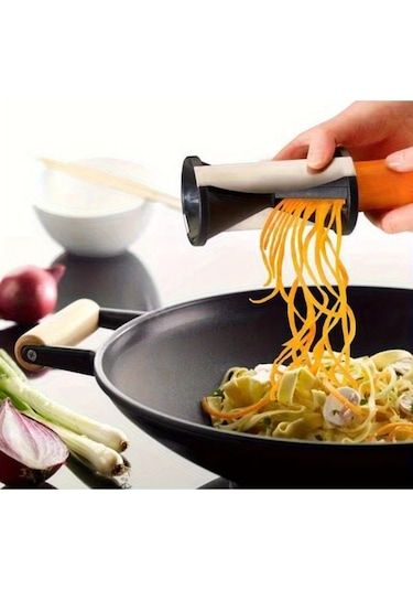 Techbloom Beyaz Renkli Sebze Dilimleyici Paslanmaz Çelik Bıçaklar İnce Ve Kalın Makarna Kabak Salatalık Havuç İçin Uygun 1 Parça