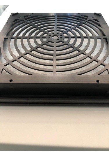 Fan Panjur Havalandırma Menfezi Siyah W:250 X H:250 Mm