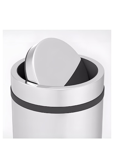 5 Lt Pratik Kapak Çöp Kovası Metalik