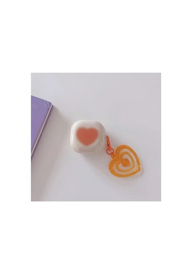 Samsung Galaxy Buds 2 - Buds Pro - Buds 2 Pro Uyumlu Kalpli Kılıf Turuncu