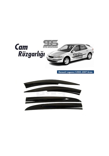 Cam Rüzgarlığı Renault Laguna 2 2003-2007 Sonrası Mügen Tip Piano Black