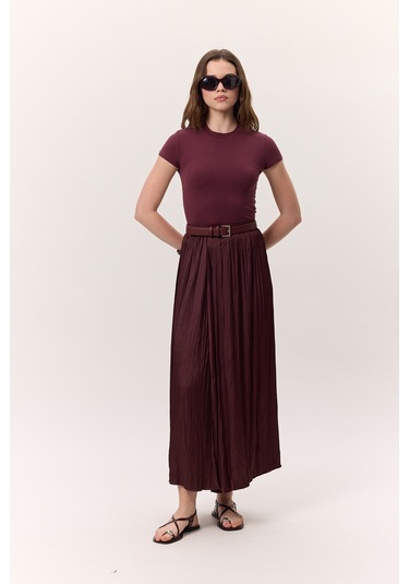 Crush Saten Etek Bordo Bordo