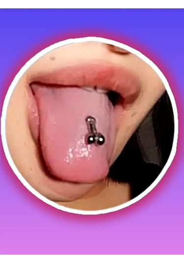 Lisvild Dil Piercingi 1 Adet Dil Küpesi Takı 205949450 Gümüş