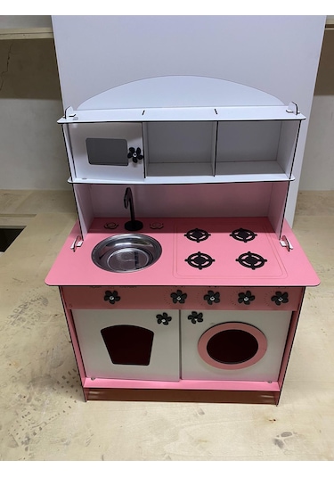 3 Mm Ahşap Oyuncak Mutfak 80X60