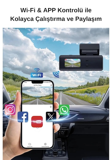 Wearfitpro Dash Cam 4k Araç İçi Kamera Kaza Güvenlik Kamerası
