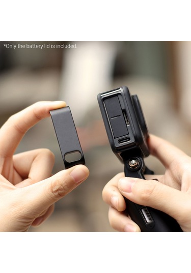 Fosenze Gopro Hero 8 Black Kamera Pil Kapağı - Pil Tutucu Sponge İçli, Şarj/mikrofon Delikli, Dayanıklı Plastik Aksesuar Gümüş