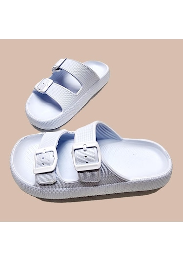 Çift Toka Eva Ayarlanabilir Suya Dayanıklı Deniz,havuz,plaj Terliği Siyah