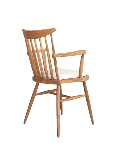 Cotswold Ahşap Kolçaklı Sandalye Natural - Beyaz
