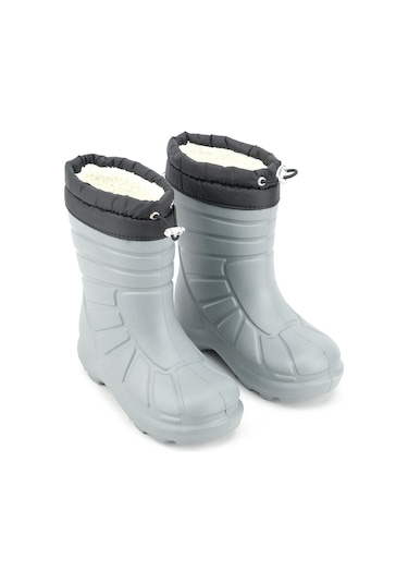 Gezer Erkek Çocuk Kışlık Eva Boğazdan Lastikli Sessiz Taban Kar Bot Çizme Siyah-Fuşya