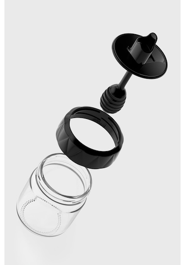 Renga Lexa 210 Ml Siyah Kapaklı Cam Bal Kavanozu 201008 Siyah