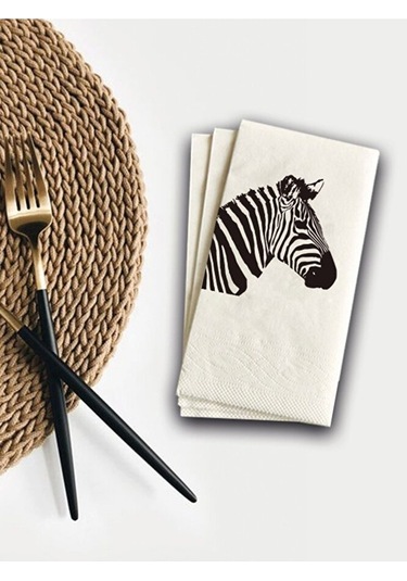 Zebra Baskılı Peçete 100 Adet