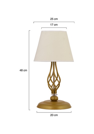 Lupin Beyaz Şapkalı Gold Abajur Diğer