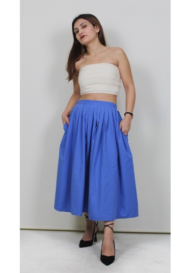 Meissa Fashion Mavi Midi etek