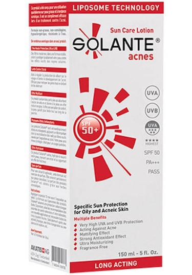 Solante Acnes Güneş Koruyucu Losyon SPF50+ 150 ML