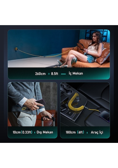 Aohi The Future Creative Power 2,6m 480mbps 240w Pd 3.1 Mfı Lisanslı Süper Hızlı Şarj/data Kablo, Yo