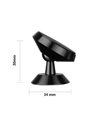 Symbee Siyah Alüminyum Manyetik Asma Tutucu - Dijital Cihazlar İçin 360 Evrensel Başlıklı, Duvara Kurulabilir, Dayanıklı Ve Hafif