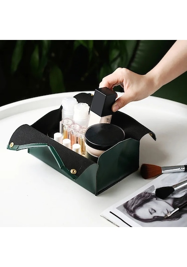Yeşil Deri Doku Kutusu Araba Doku Kutusu Ev Oturma Odası Dekorasyon Yatak Odası Mutfak Masaüstü Modern İskandinav Saklama Kutusu Peçete Tutucu