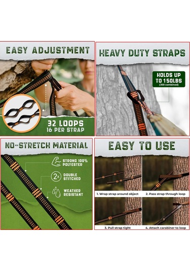 Tcherchı Yeşil Açık Bahçe İçin Ultra Hafif Hamak Yeşil