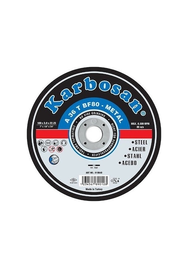 Karbosan Metal Kesici Taş 180X3X22 1  Adet