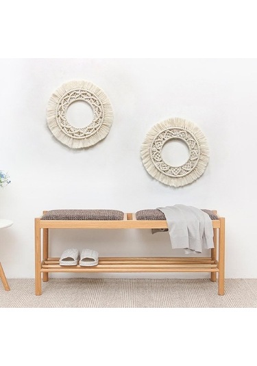 Besthome1 El Yapımı Bez Duvar Taposu - Kuzey Avrupa Tarzı, Konforlu, Temizlenir, Odalar İçin Z150c, Doğal Renkler