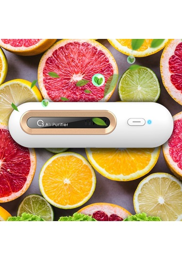 Ozonlu Hava Temizleyici Taşınabilir Deodorant Mini Koku Giderici Usb Şarjlı Yatak Odası Hava Temizleyici Araç Ofis Alerjileri Evcil Hayvanlar Toz Polen Koku Giderici Beyaz