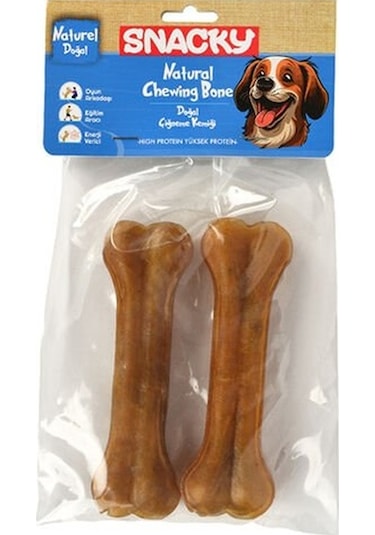 Snacky Natural Preslenmiş Yüksek Proteinli Köpek Çiğneme Kemiği 2'li 95 G