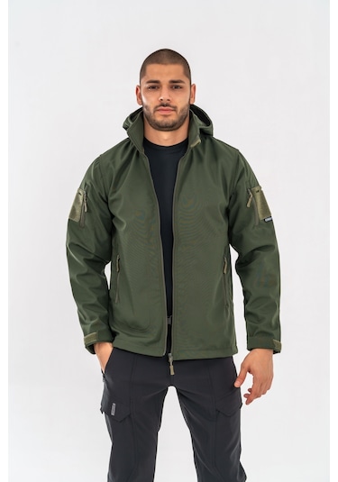 Tactical Mont Su Ve Rüzgâr Geçirmez Softjell Outdoor Motorcu Montu - 314-756-haki
