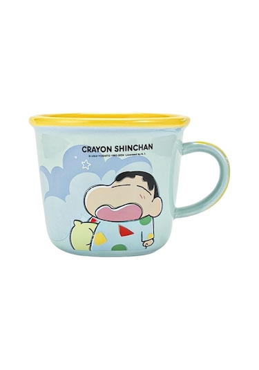 Yifomall Küçük Şeker蜡笔小新 Desenli Pembe 340ml Seramik Kupa - Sevimli Çiftler İçin Kahve/su Bardak, Ev Kullanıma Uygun, Doğum Günü Hediyesi Diğer