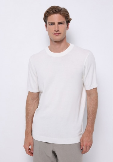 Colins Regular Fit Erkek Beyaz Kazak Cl1076168 Q1.v1 Ofw Beyaz