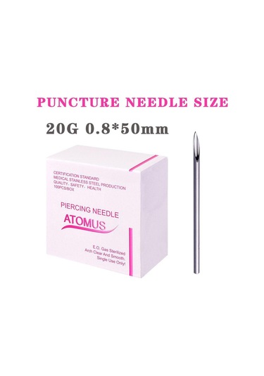 Suntek 100 Adet Vücut Göbek Burun Dudaklar Kulaklar 20g Steril