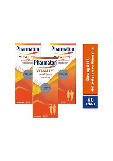 Pharmaton Vitality 60 Tablet 3 Adet