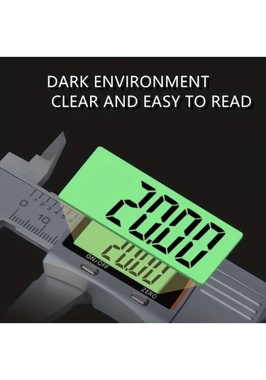 Honeybeeshop 6 İnç Arkadan Aydınlatmalı Kaliperler 1 Adet Dijital Ekranlı Metal Kumpas 150mm Paslanmaz Çelik Ölçüm Aracı