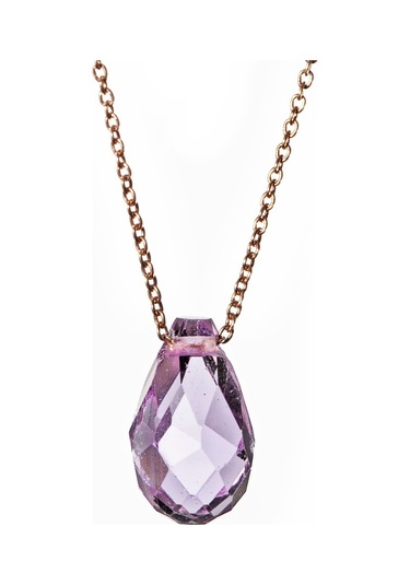 Argentum Concept - Kristal Açık Ametistli Gümüş Kolye