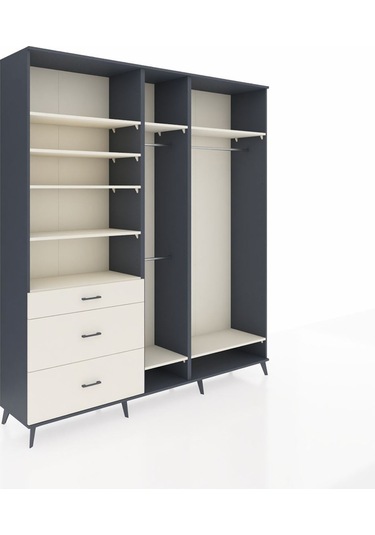 Hyperion Dolap 9 Raflı 3 Çekmeceli 3 Askılı 220x44x243 Antrasit-aytaşı/aytaşı Aytası/aytası Hyperion Dolap 9 Raflı 3 Çekmeceli 3 Askılı 220x44x243 Antrasit-aytaşı/aytaşı Aytası/aytası