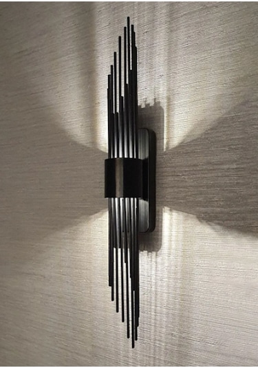 Şanled Merdiven Modeli Metal Çift Yönlü Duvar Aydınlatma Aplik-pilli Amber