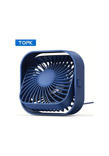 Boatshop1 Topk K51 Koyu Mavi Tasinabilir Mini Usb Masa Fanı Yuksek Kaliteli Fircasiz Motor Sessiz Calisma Yuksek Hava Akisi