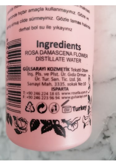 Gülsarayı Doğal Gül Suyu 400 ML