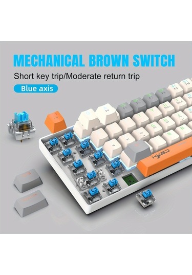 Fastbuy Mini Mekanik Klavye, Dizüstü & Mac Uyumluluğu, Kompakt Tasarım, Windows, Kablolu