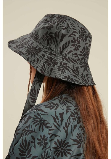 Manuka Bağlamalı Bucket Şapka Floral-yeşil Çok Renkli