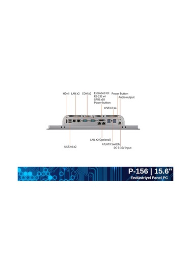 Maxwera P-156 i5-8260U 8 GB 256 GB SSD 15.6" Panel PC
