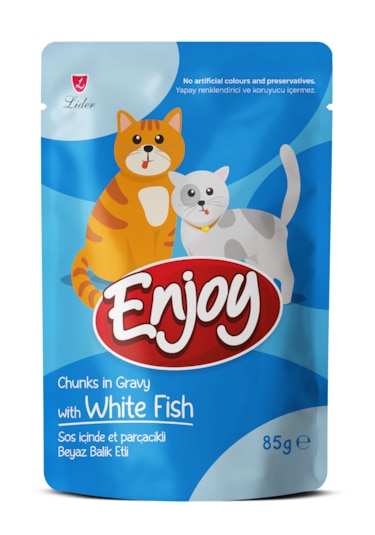 Enjoy Balıklı Kedi Pouch Yaş Mama 85gr X 22 Adet