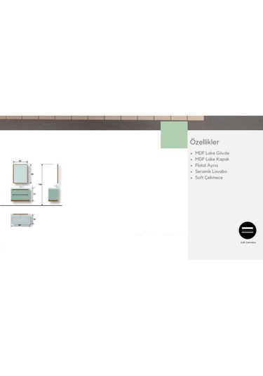 Evros Bravo 80 Cm Banyo Dolabı Mavi