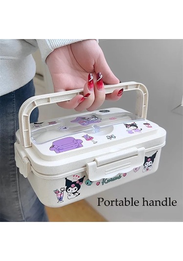 Honmex Yemek Kutusu Ofis Çalışanlarının Yemeklerini Okula Götürmeleri İçin Buğday Samanı Öğle Yemeği Kutusu, Okul Kantinleri İçin Çocuklara Özel Öğle Yemeği Kutusu, Büyük Kapasitel Bej