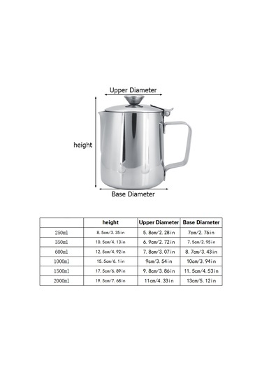 Shineyee 350ml Paslanmaz Çelik Kapaçklı Kahve Sütü Köpürtme Kasesi - Dökmeyi Önleyen Spout Ve Ergonomik Kolu