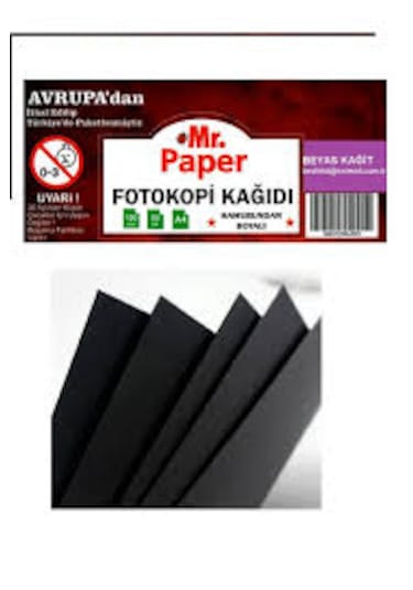 Siyah A4 90 Gr. Siyah Kağit 100 Adet