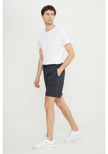 Erkek Antrasit - Gri Melanj 2'li Paket Pamuklu Rahat Nefes Alabilen 2 İplik Cepli Örme Standart Fit Şort Antrasit - Gri Melanj Erkek Antrasit - Gri Melanj 2'li Paket Pamuklu Rahat Nefes Alabilen 2 İplik Cepli Örme Standart Fit Şort Antrasit - Gri Melanj