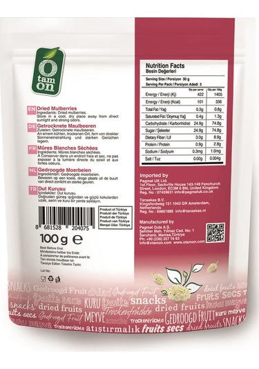 Otamon Dut Kurusu 100 G