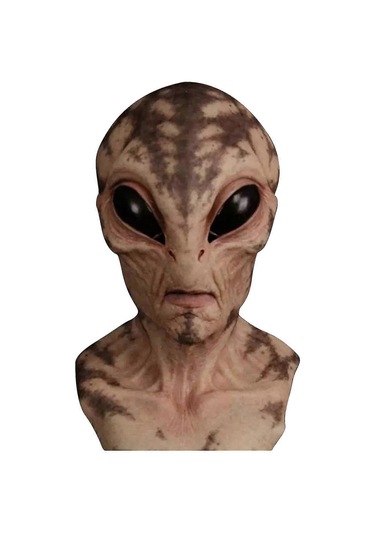 Alien Lateks Maske Cadılar Bayramı Uzaylı Korku Maskesi Başlığı Desenli Uzaylı Diğer